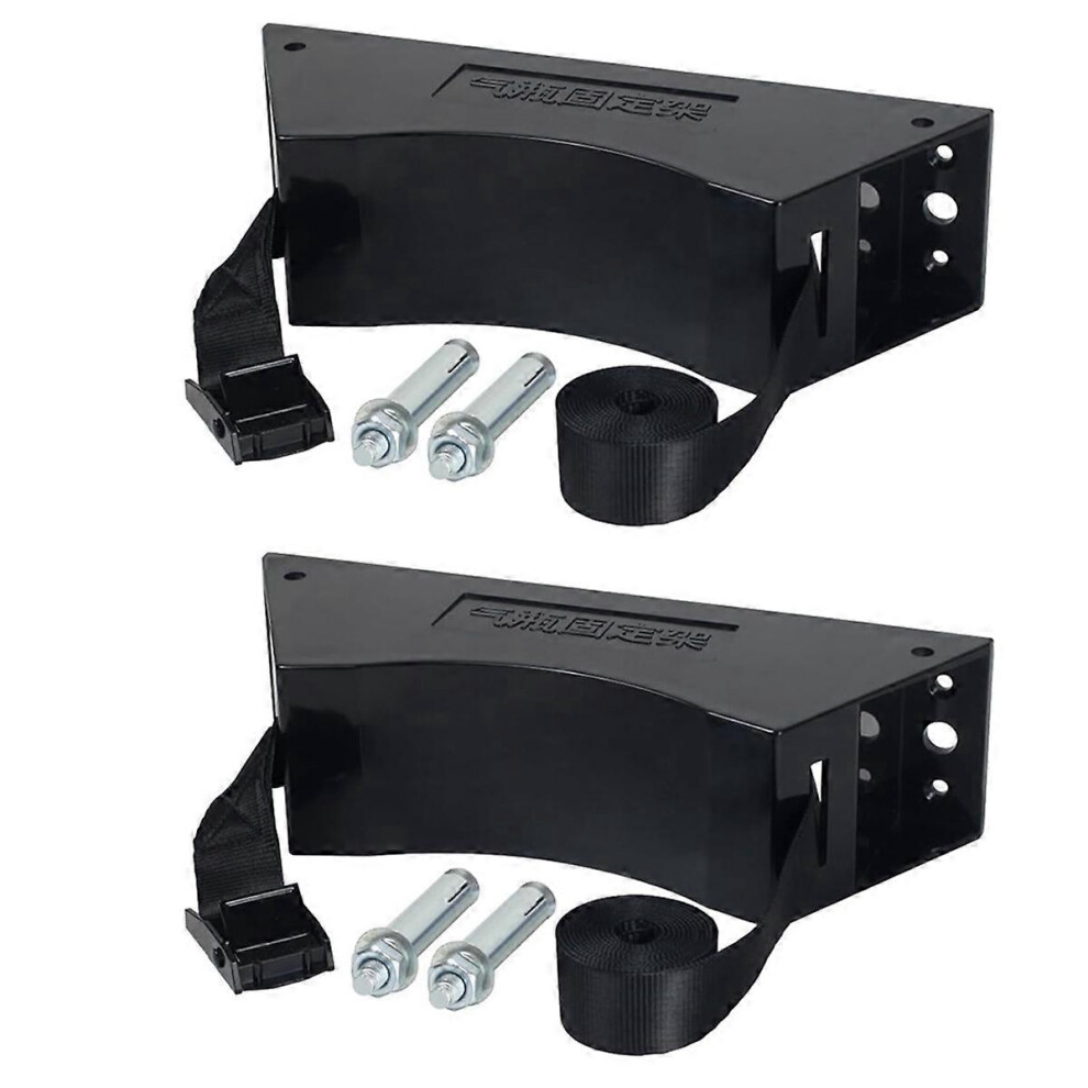 2Pcs Propane Tank Holder Propane Tank Mount Gas Cylinder Holder With Screws And Safety Chain Support 6935161344592