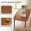 Homcom HOMCOM 150 cm Rectangular Dining Table with Solid Wood Frame, Light Brown 7