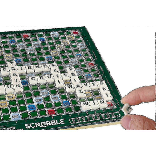 Large Scrabble edition with rotating wooden board and folding feature 2