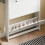 SoBuy Ντουλάπι Παπουτσιών Λευκό 80x19x107cm 2 Πόρτες 1 Συρτάρι 8