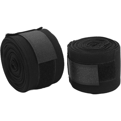Semi Elastic Boxing Hand Wraps, Quick Drying, Support Joint, Cool Black 2