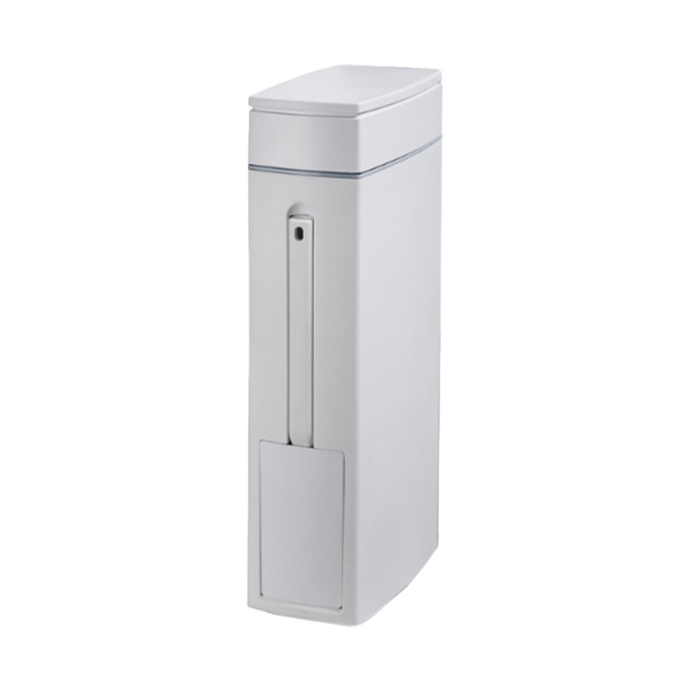 Garbage Can with Lid 4.5L Slim Trash Can With Brush For Dorm Home College Bedroom Nursery RV Modern Waste Bin