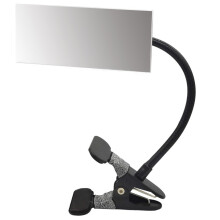 Compact Clip On Rectangular/Round Safety Mirror 360 Degree Adjustable for Office Desk or Cabin Surrounding Consciousness Square