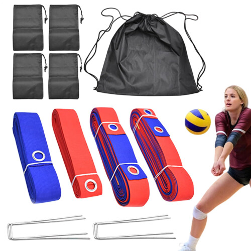 Volleyball Lines for Lawns, High Visibility Pitch Boundaries for Sand, Practical Foldable Aid