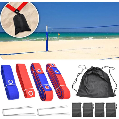 Volleyball Lines for Lawns, High Visibility Pitch Boundaries for Sand, Practical Foldable Aid 1