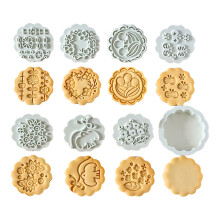 Set of 8 Cute Flower Cookie Molds Plastic Biscuit Dessert-large