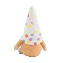 Décorations de pâques, lapin Gnomes en peluche à pois-Style B