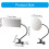 Compact Clip On Rectangular/Round Safety Mirror 360 Degree Adjustable for Office Desk or Cabin Surrounding Consciousness Square 3