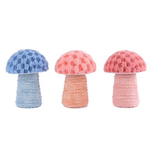 Peluche de champignon en fourrure de récolte,-rose clair 1
