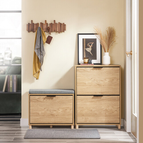 SoBuy Ντουλάπι Παπουτσιών FSR200-II-N Λευκό 60x24x83cm 1