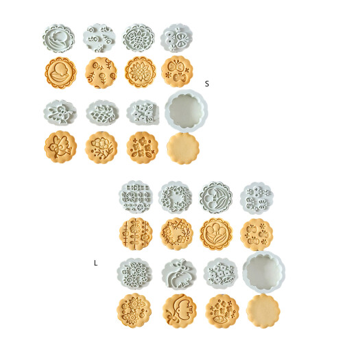 Moules à biscuits à fleurs pour fêtes, presse manuelle,-grand 2