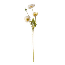 Papoulas com haste de arame flexível, flores de seda para decoração de casamento, embalagem ecológica e estética (1 unidade)
