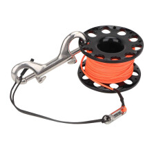 Dive finger spool, 30 m, 4 colors, plastic, dive reel, diver underwater accessory for wreck diving Black Wheel