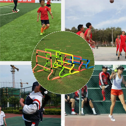 Agility Hurdles, Football Training, Adjustable Jumping Bar, 5Pcs 2