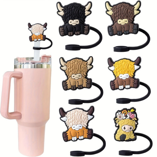 Pack of 6 Attractive Straw Hat Caps Straw Cover Plug Practical 1