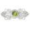 Delicate Flower Shape Diamond Sewing-Green diamond on sil 1