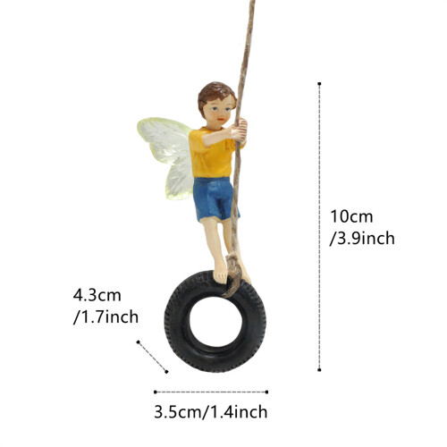 Garten-Fee-Statue, Miniatur-Fee-Figur, Outdoor-Gartendekoration, 2