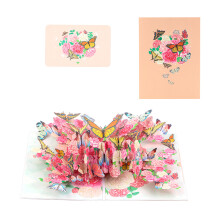 Anniversary Graduation Card Elegant Butterfly Flower Greeting
