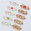 Diamond Flower Shape Buttons Durably-white diamond on sil 3