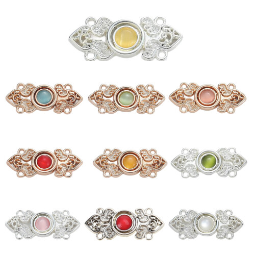 Delicate Flower Shape Diamond Sewing-white diamond on sil 1
