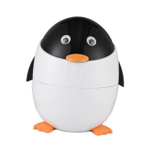 Trash Can Penguin Wastebasket With Lid, Cute Penguin Rubbish Bin For Dorm, Living Room, Office, Bathroom, Kitchen
