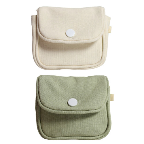 Handige canvas tas Headsettas Make-up opbergetui-Groente 1