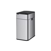 Bathroom Trash Can Intelligent Sensor With Lid 15L Capacity White Or Silver Kitchen Office Living Room