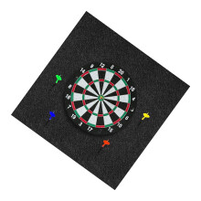 Dartboard backside, felt wall protection, wall tiles, cork, dartboard, enclosure, felt plate 600 x 600 x 12 mm