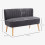 Homcom HOMCOM Linen-Feel Double Sofa w/ Wood Frame Padding Back, Dark Grey 4
