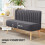 Homcom HOMCOM Linen-Feel Double Sofa w/ Wood Frame Padding Back, Dark Grey 5
