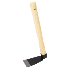 Carbon Steel Wooden Handle Gardening Hoe, Ergonomic Design, Lightweight Digging And Tilling Tool, Clam Rake Option