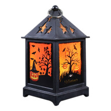 Luzes portáteis de Halloween, lanternas decorativas multicoloridas para decoração de ambientes internos e externos, lanternas com tema assustador