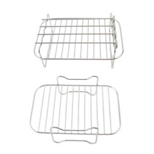 Tilbehør til airfryer, tåler opvaskemaskine, flerlagsrist med holdbart design, grillmåtte i rustfrit stål, varmebestandig, multifunktionel