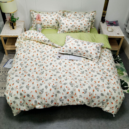 Σετ παπλωμάτων Queen Size από βαμβάκι Aloe Cotton, σετ παπλωμάτων με βοτανικό σχέδιο και