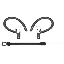 Poignées d'oreille optimisées pour le sport en silicone-Noir