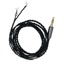 3,5 mm naar blote draad Pigtail-connectoradapter-Zwart