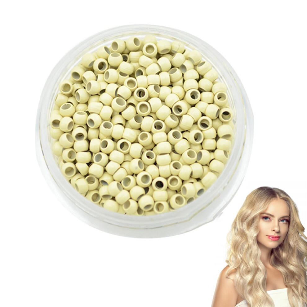 Unisex Nano Beads Silicone Lined 3Mm Micro Beads For Nano Ring Hair Extensions Blonde 1000Pcs Hold Passion Twist Crochet
