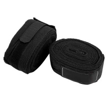Boxing Hand Wraps, Pack of 2, 196.9 x 2.0 Inches, Cotton, Extended Boxing Bandages, Bandages, Breathable, for Boxing, Training, Training Black