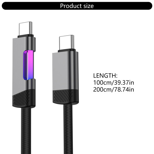 Câble USB C à charge rapide, conception en alliage 100W,-1m 2