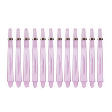 12 Pcs Plastic Darts Shaft Clear Darts Handle with Stainless Steel Rings 2BA 4 5 mm Screw Thread Dart Shafts