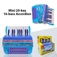 Mini-Akkordeon mit 20 Tasten und 16 Bässen,