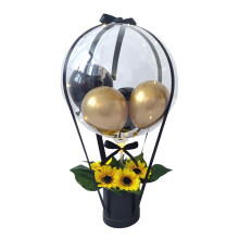 Luxuriöse Blumenstraußverpackung, hochwertige runde Blumenbox für kreative DIY-Arrangements, Ballonrosenstrauß – perfekt für Hochzeiten,
