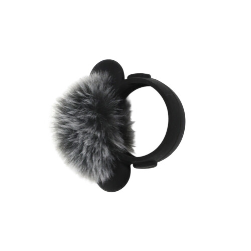 Manchon de pare-brise en fourrure pour Microphone-Gris