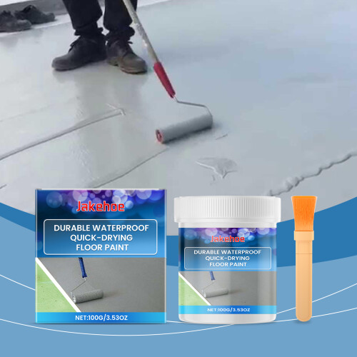 Quick Drying Floor Paint, Indoor/Outdoor Cement, Waterproof Gray 1