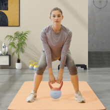 SPORTNOW 4KG Kettlebell with Soft Body and Non-Slip Handle, Orange and Grey