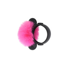 Manchon de pare-brise en fourrure pour microphone-Rose rouge