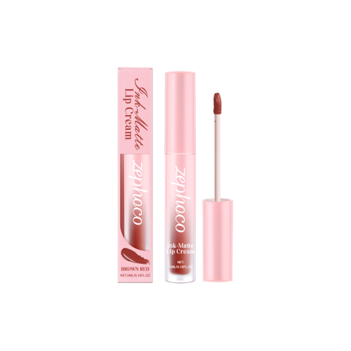 Brown Red Matte Lip Glaze, Moisturizing Rich Color
