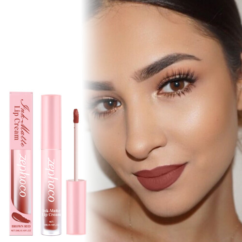 Braun-Rot Matte Lip Glaze, Feuchtigkeitsreich 1