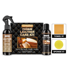 Leather Care Set: Cleans & Maintains Sofa, Shoes, Purse, Jacket