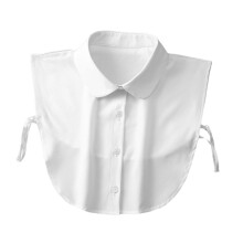 Detachable Cotton Fake Shirt Collar For Women White Easy Wear Removable Blouse Insert For Collarless Tops And Sweaters